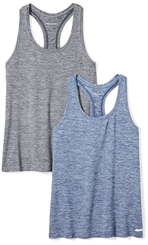 Amazon Essentials Women's 2-Pack Tech Stretch Racerback Tank Top