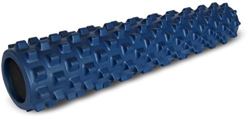 RumbleRoller - Full Size 31 Inches - Blue - Original - Textured Muscle Foam Roller - Relieve Sore Muscles- Your Own Portable Massage Therapist - Patented Foam Roller Technology