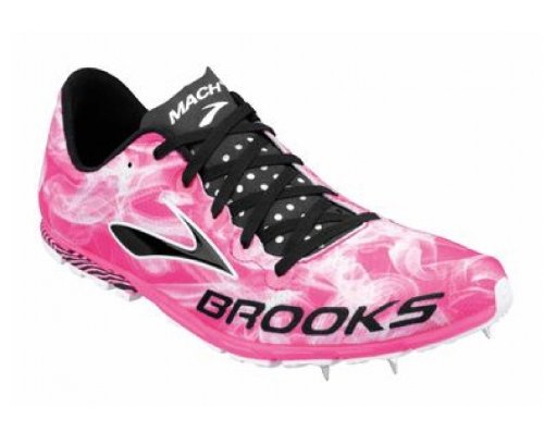 Brooks Women's Mach 15 Knockout Pink/Black/White Track Shoes US 10