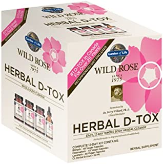 Garden of Life 12 Day Detox Cleanse - Wild Rose Herbal D-Tox Kit