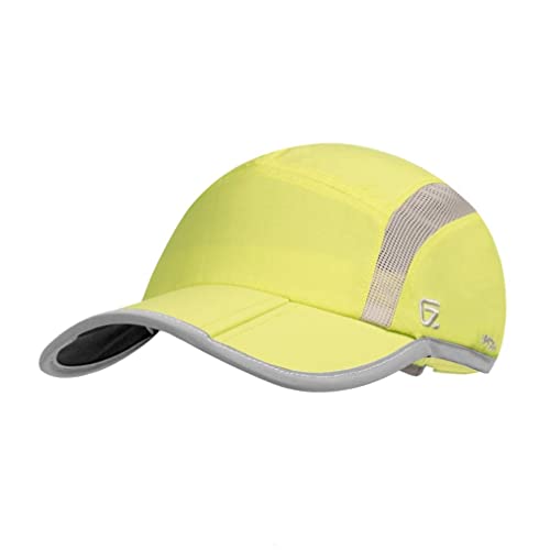 GADIEMKENSD Running Breathable Sports Hat Quick Drying Reflective Foldable Running Cap Baseball Cap Outdoor 40+ UPF Inhibit UV Mesh Race Performance Water Repellency for Men Woman Lightweight Unisex