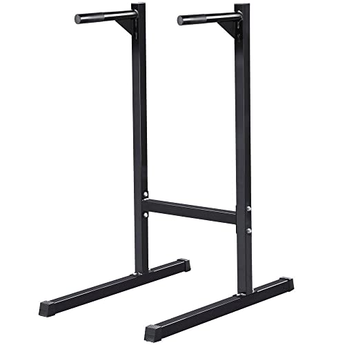 Yaheetech Heavy Duty Dip Stand Parallel Bar Bicep Triceps Home Gym Dipping Station Dip Bar Power Tower Capacity: 500 Lb