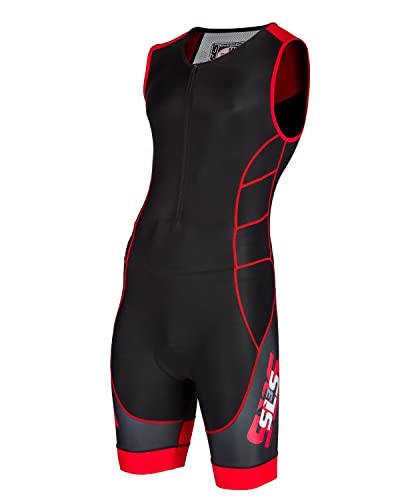 SLS3 Mens CMX Triathlon Tri Race Suit - 1 Pocket Skinsuit Trisuit - Great from Sprint to Ironman