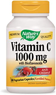 Nature's Way Vitamin C 1000 mg with Bioflavonoids; 1000 mg Vitamin C per Serving; 100 Vegetarian Capsules