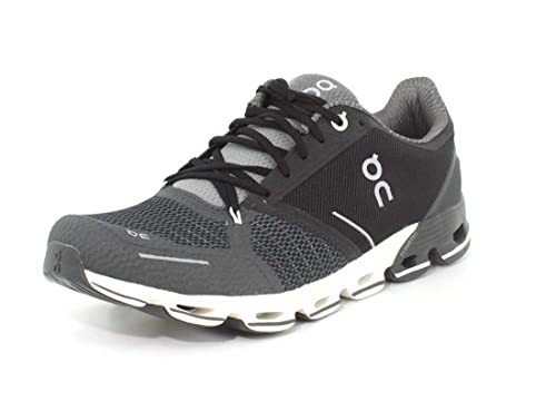 On Running Mens Cloudflyer Black/White Running Shoe - 9.5