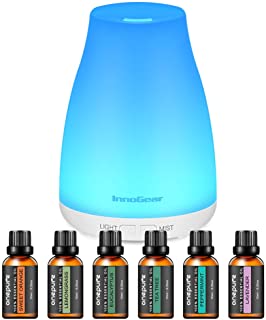 InnoGear Upgraded 150ml Aromatherapy Diffuser with 6 Bottles 100% Pure Essential Oils