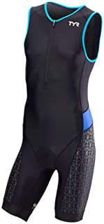 TYR Competitor Front Zipper Tri Suit - Men's Black/Blue