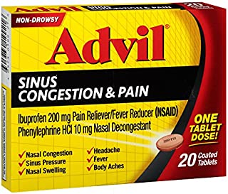 Advil Sinus Congestion & Pain Reliever Coated Tablets