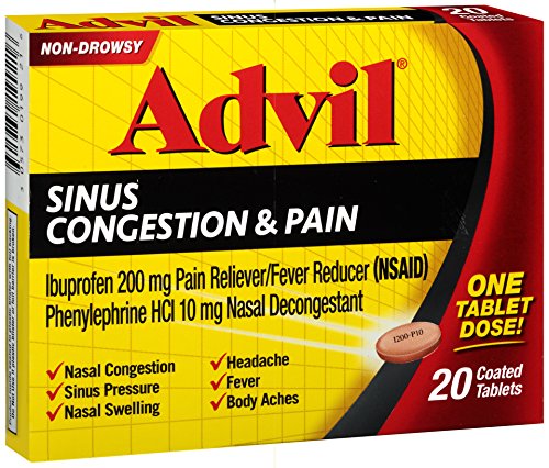 Advil Sinus Congestion & Pain Reliever Coated Tablets