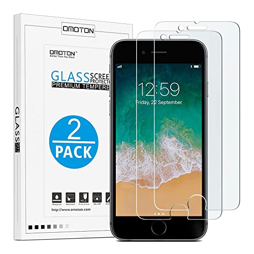 OMOTON SmoothArmor 9H Hardness HD Tempered Glass Screen Protector for Apple iPhone 8 Plus / iPhone 7 Plus