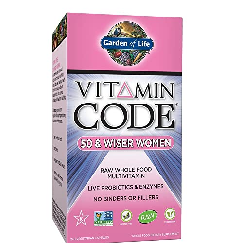 Garden of Life Multivitamin for Women - Vitamin Code 50 & Wiser Women's Raw Whole Food Vitamin Supplement with Probiotics