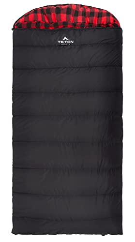 TETON Sports 101R Celsius XXL -18C/0F Sleeping Bag; 0 Degree Sleeping Bag Great for Cold Weather Camping; Black