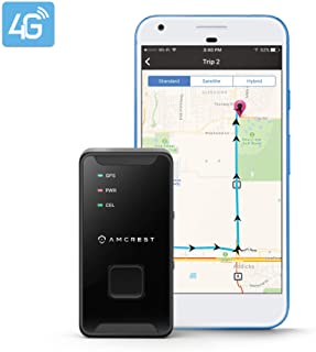 Amcrest 4G LTE GPS Tracker - Portable Mini Hidden Real-Time GPS Tracking Device for Vehicles