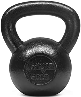 Yes4All KYN8 Solid Cast Iron Kettlebell Weights Set  Great for Full Body Workout and Strength Training  Kettlebell 50 lbs