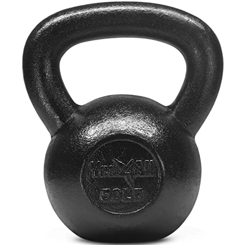 Yes4All KYN8 Solid Cast Iron Kettlebell Weights Set  Great for Full Body Workout and Strength Training  Kettlebell 50 lbs