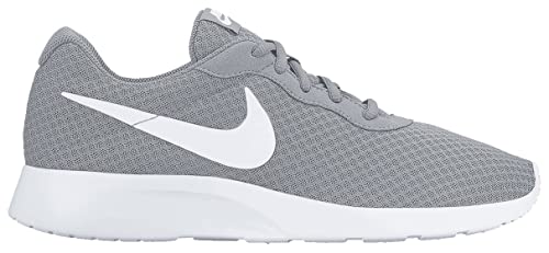 Nike Mens Tanjun Running Sneaker Wolf Grey/White 12