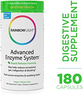 Rainbow Light - Advanced Enzyme System - Plant-Sourced Whole Food Enzyme Supplement