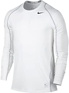 NIKE Men's Pro Cool Top White/Matte Silver/Black Size Large