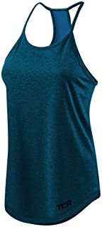 TCA Women's Switch-Up Reversible Workout Tank Sleeveless Vest Top - Midnight Blue S