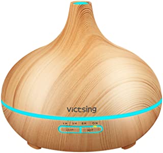 VicTsing 300ml Cool Mist Humidifier Ultrasonic Aroma Essential Oil Diffuser for Office Home Bedroom Living Room Study Yoga Spa - Wood Grain