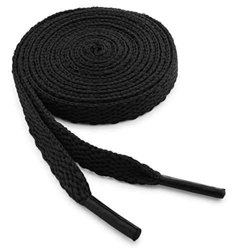 OrthoStep Flat Athletic Black 54 inch Shoelaces 2 Pair Pack