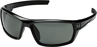 Under Armour Unisex UA Ranger Shiny Black Frame/Black Rubber/Gray Polarized Multiflection Lens One Size