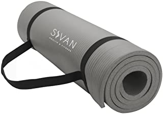 Sivan Health and Fitness 1/2-InchExtra Thick 71-Inch Long NBR Comfort Foam Yoga Mat for Exercise