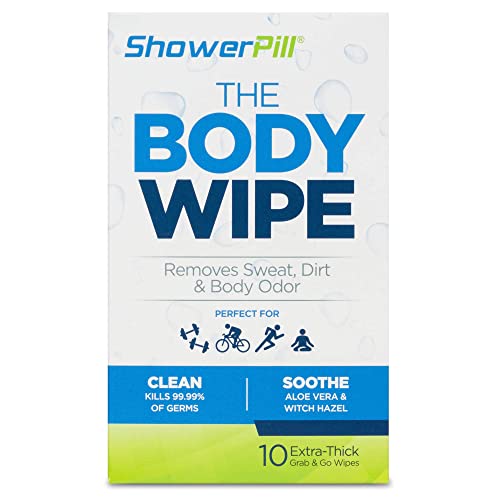 Shower Pill Body Cleaning Wipes with Special Cleansing Solution  Mens Shower Wipes  Special Cleansing Cloths  Camping Wipes for Bathing  30 Seconds Clean with Body Gym Wipes