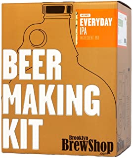 Brooklyn Brew Shop Everyday IPA Beer Making Kit: All-Grain Starter Set With Reusable Glass Fermenter