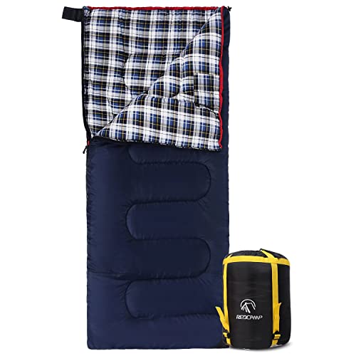 REDCAMP Outdoors Cotton Flannel Sleeping Bag for Camping Hiking Climbing Backpacking