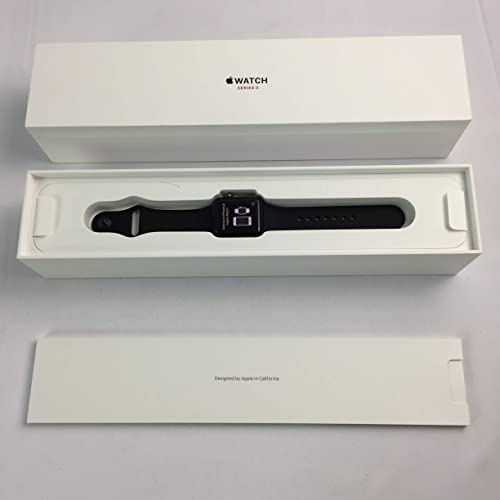 Apple Smart Watch 38mm Watch Series 3 - GPS - Space Gray Aluminum Case with Black Sport Band - 38mm