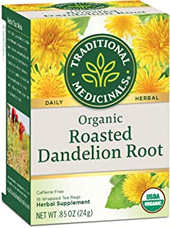 Traditional Medicinals Organic Roasted Dandelion Root Herbal Leaf Tea