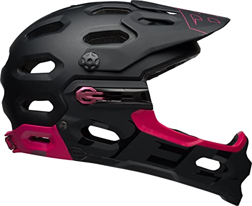 Bell Super 3R MIPS Bike Helmet - Matte/Gloss Black/Cherry Medium