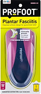 PROFOOT Heel Pain & Plantar Fasciitis Women's 6-10 1 Pair Insoles for Arch Support