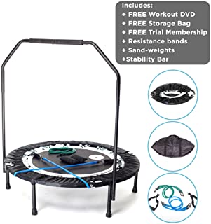 MaXimus Pro Quarter Folding Rebounder Mini Trampoline Includes Compilation DVD with 4 workouts