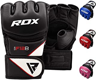 RDX Maya Hide Leather Grappling MMA Gloves UFC Cage Fighting Sparring Glove Training F12