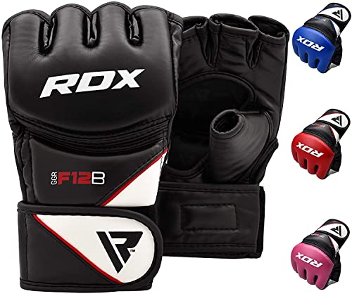 RDX Maya Hide Leather Grappling MMA Gloves UFC Cage Fighting Sparring Glove Training F12