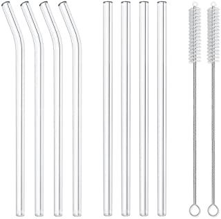 Hiware Reusable Glass Drinking Straws