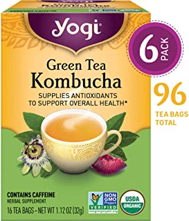 Yogi Tea - Green Tea Kombucha - Supplies Antioxidants - 6 Pack