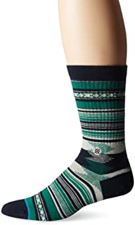 Stance Men's Guadalupe Tribal Stripe Pattern Arch Support Classic Crew Sock