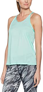 NIKE Women's Dri-Fit Cool Breeze Strappy Tank Top Black/Reflective Silver SM