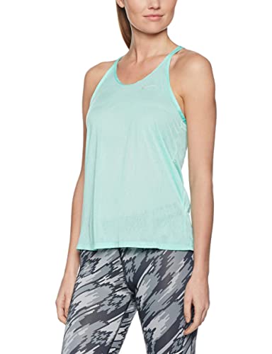 NIKE Women's Dri-Fit Cool Breeze Strappy Tank Top Black/Reflective Silver SM