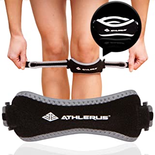 Athlerus Reflective Patella Tendon Support Strap/Knee Pain Relief for Patellar Tendonitis