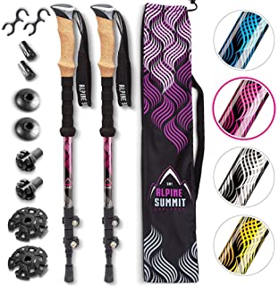 Premium Aluminum Hiking/Trekking Poles with Anti-Shock Tips