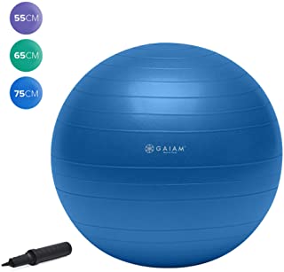 Gaiam Total Body Balance Ball Kit - Includes 75cm Anti-Burst Stability Exercise Yoga Ball