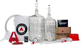 Northern Brewer - Deluxe Home Brewing Equipment Starter Kit - Glass Carboys - with 5 Gallon Chinook IPA Beer Recipe Kit