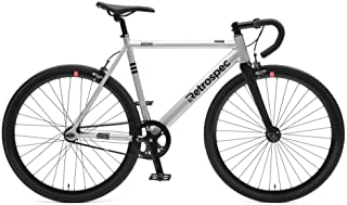 Retrospec Bicycles Drome Fixed-Gear Track Bike with Carbon Fork