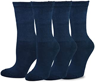 TeeHee Viscose from Bamboo Diabetic Crew Socks 3-Pack