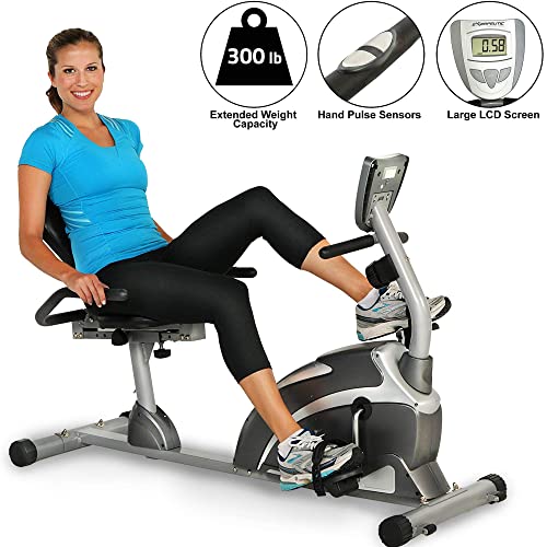 Exerpeutic 1111 900XL Extended Capacity Recumbent Bike with Pulse