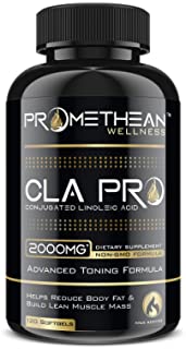 CLA PRO 2000 mg Pure Premium CLA Safflower Oil Conjugated Linoleic Acid 120 Count Softgels High Potency Optimum Dosage Best Belly Fat Burner Weight Loss Supplement for Men & Women 1250